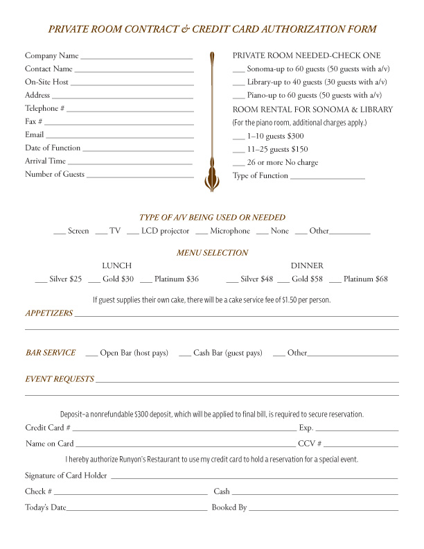 events payment form