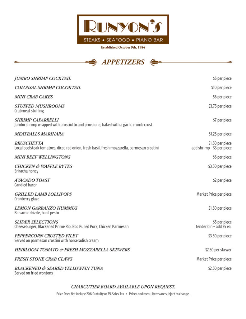 parties and events at Runyon's of Coral Springs